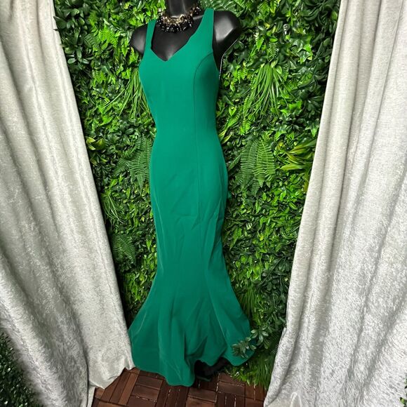 Odrella Women Dress 4 Green Gown Formal Mermaid Tulle‎ Hem Prom Ball 1506 - Picture 2 of 11